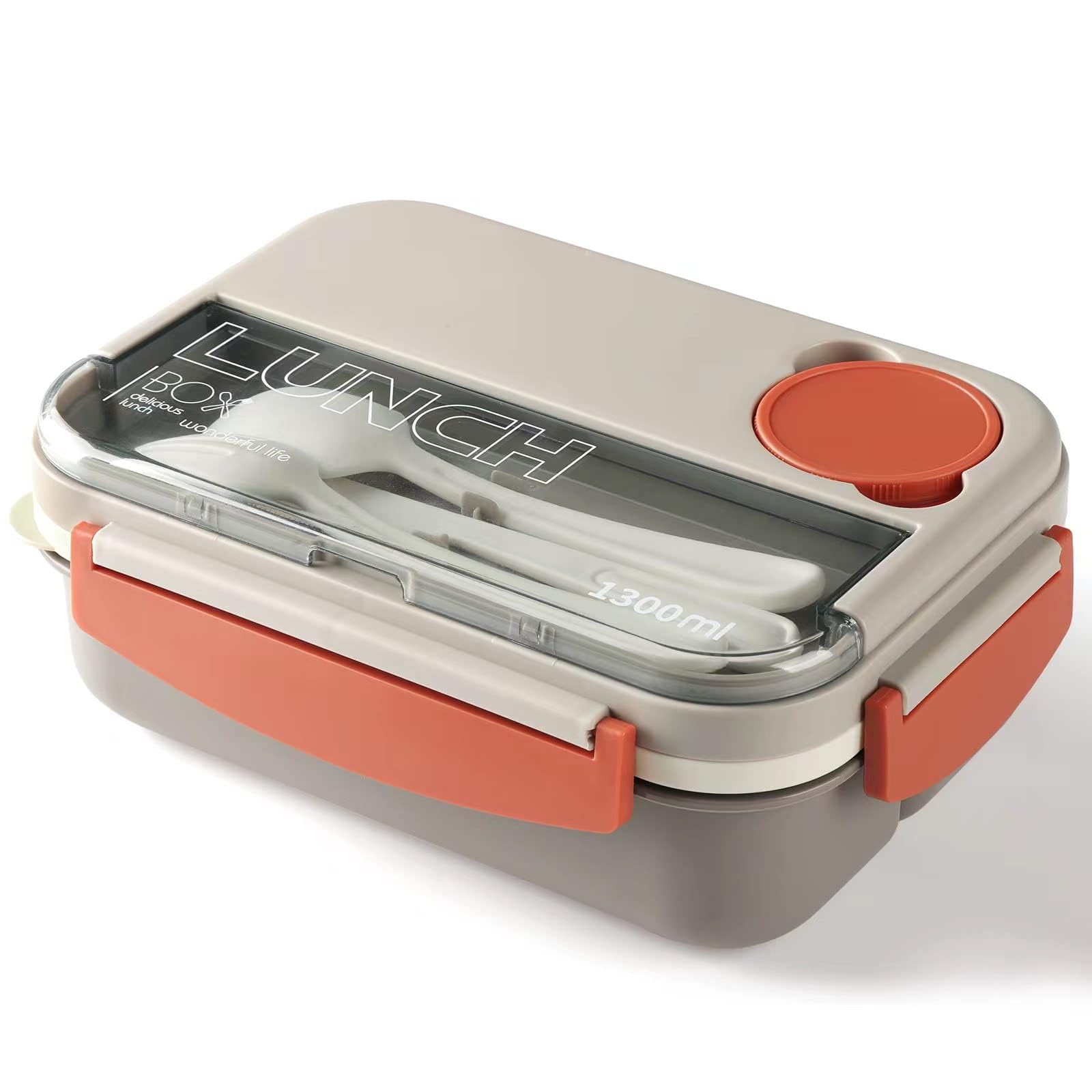 JIUFOXINO Bento Box Lunch Boxes,1300ML Stackable for Adults,Leak-Proof Container