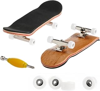 Lottoyday Professional Mini Maple Wooden Fingerboards, 1 Pack(White) | 1Set Finger Skateboards, 5 Layers Maple Panel Mini Skateboards for Fingers, Fingerboard for Kids Brithday Gift