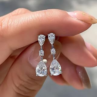 Simple and Elegant Water Drop Dangle Drop Earrings for Women Gorgeous Trendy Jewelry
