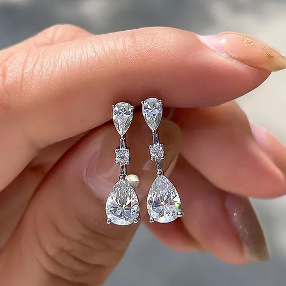 Simple and Elegant Water Drop Dangle Drop Earrings for Women Gorgeous Trendy Jew
