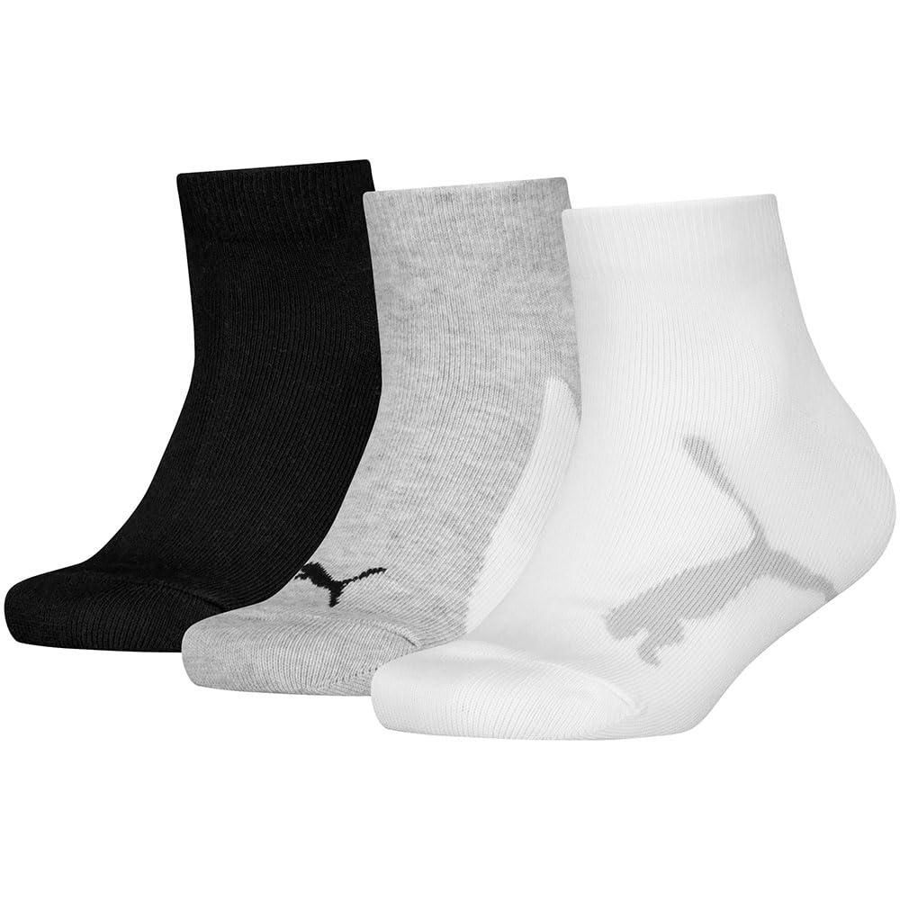 PUMA Bwt Quarter 3p Unisex Socks – Children and Teenagers (Pack of 3)