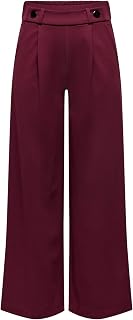 JDY Jdygeggo New Long Pant Jrs Noos - Wide Leg Shorts for Women, Windsor Wine, XXL / 34L