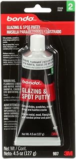 Bondo Glazing and Spot Putty, Fills Pinholes, Scratches, Minor Dings & Hairline Cracks, 4.5 oz, 1 Tube
