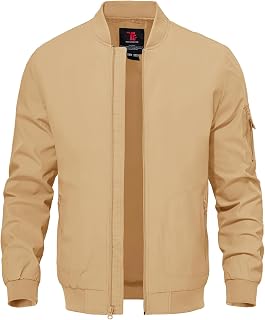 TBMPOY Men's Windproof Bomber Jackets Lightweight Training Jackets Windbreaker Outdoor Golf Fashion Coat