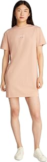 Calvin Klein Vestido Tipo Camiseta Mujer Gradient Monologo tee Corto