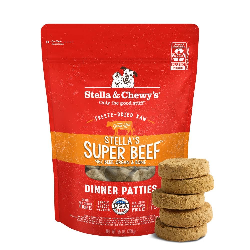 Stella & Chewy's Freeze-Dried Raw Dinner Patties - Beef Recipe - High Protein Gr