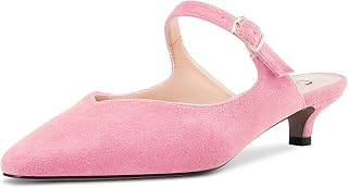 Castamere Women's Low Kitten Heel Square Toe Slip-on Sandals Party Classic 3 CM Heels