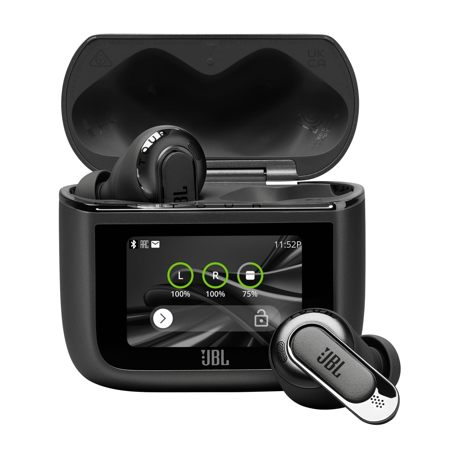 JBL Tour Pro 3 True Wireless Noise Cancelling Earbuds, Black (Renewed) | Smart C
