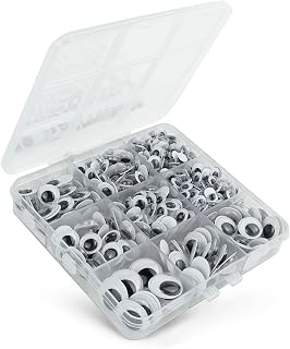 520 Pcs Wiggle Googly Eyes with Self-Adhesive | 6mm 8mm 10 mm 12mm 15mm Mixed Packaging