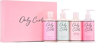 Only Curls Full-Size Bundle, 250ml & 300ml, Curly Hair Product Set, Nourishing Shampoo, Detangling Conditioner, Curl Creme & Enhancing Curl Gel, Cruelty Free, For All Curly Hair Types