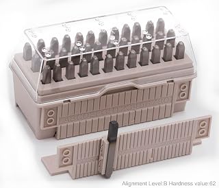 Make Your Letters Align More neatly. 36-Piece Number &amp; Capital Letter Stamp Set (A-Z &amp; 0-9) - 1/8" (3mm) Punch for Imprinting on Metal, Plastic, Wood,Hardness HRC 62