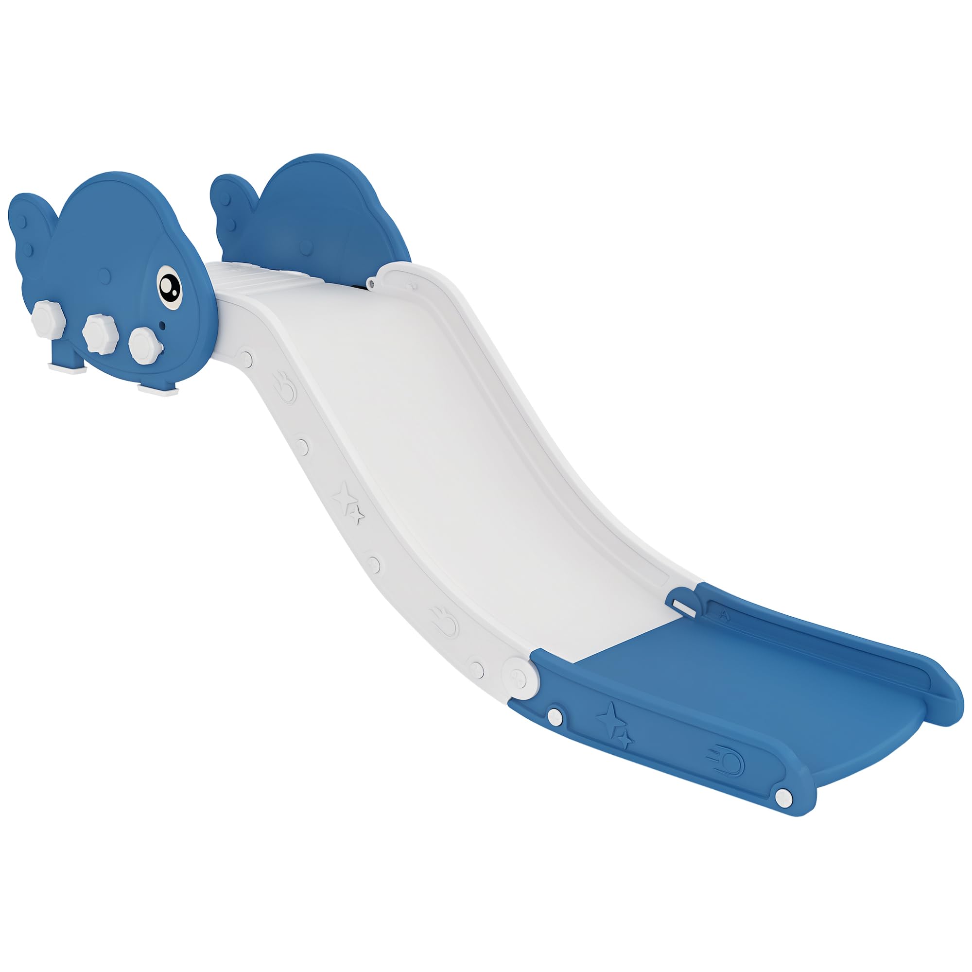 Qaba Couch Slide for Kids Toddler Slide for 18-48 Months 51" Extended Blue | Can