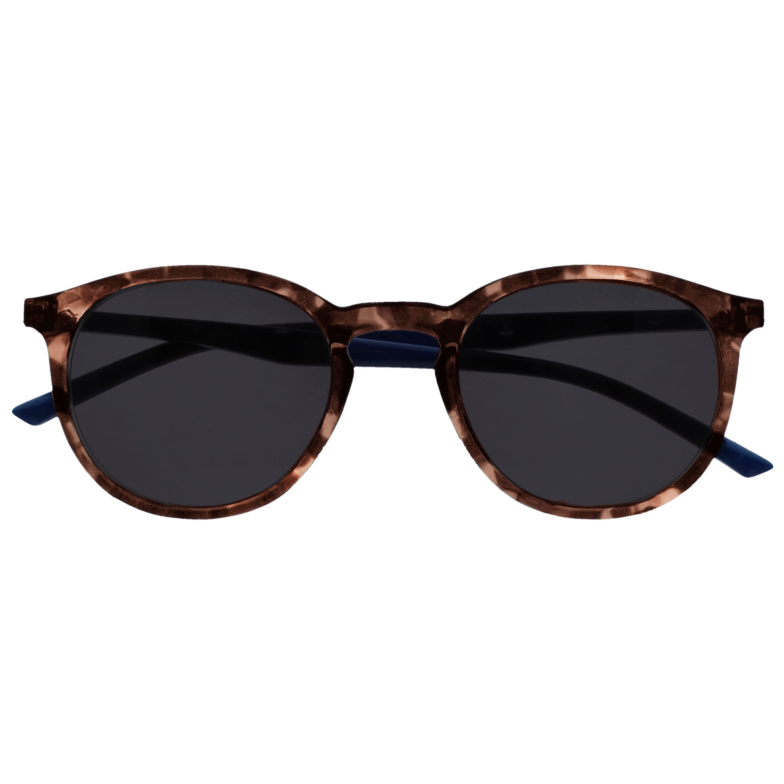 OPULIZE Met Large Comfortable Brown Blue Turtle Arms Men Women Sun Readers Readi