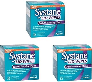 Systane Lid Wipes, Eyelid Cleansing Wipes and Makeup Remover for Eye Hygiene, Sterile Eye Cleaning Wipes, Makeup Wipes to Cleanse Eyelids - 32 count (Pack of 3)
