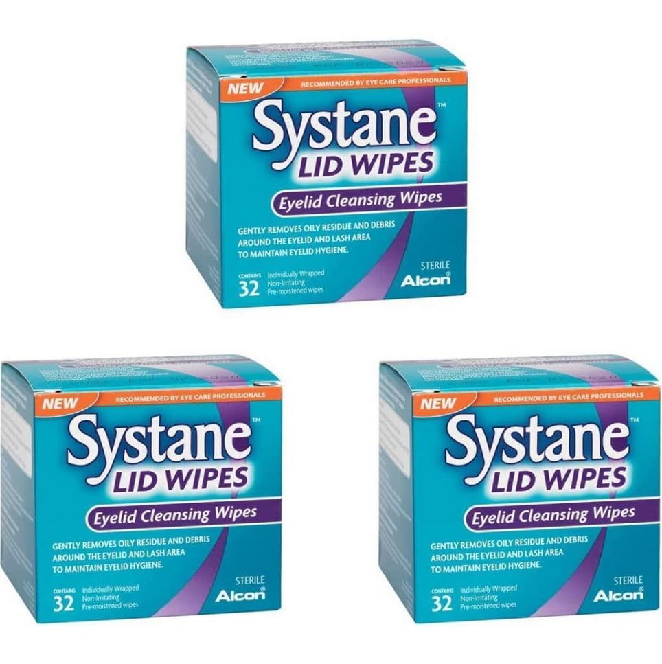 Systane Lid Wipes, Eyelid Cleansing Wipes and Makeup Remover for Eye Hygiene, St