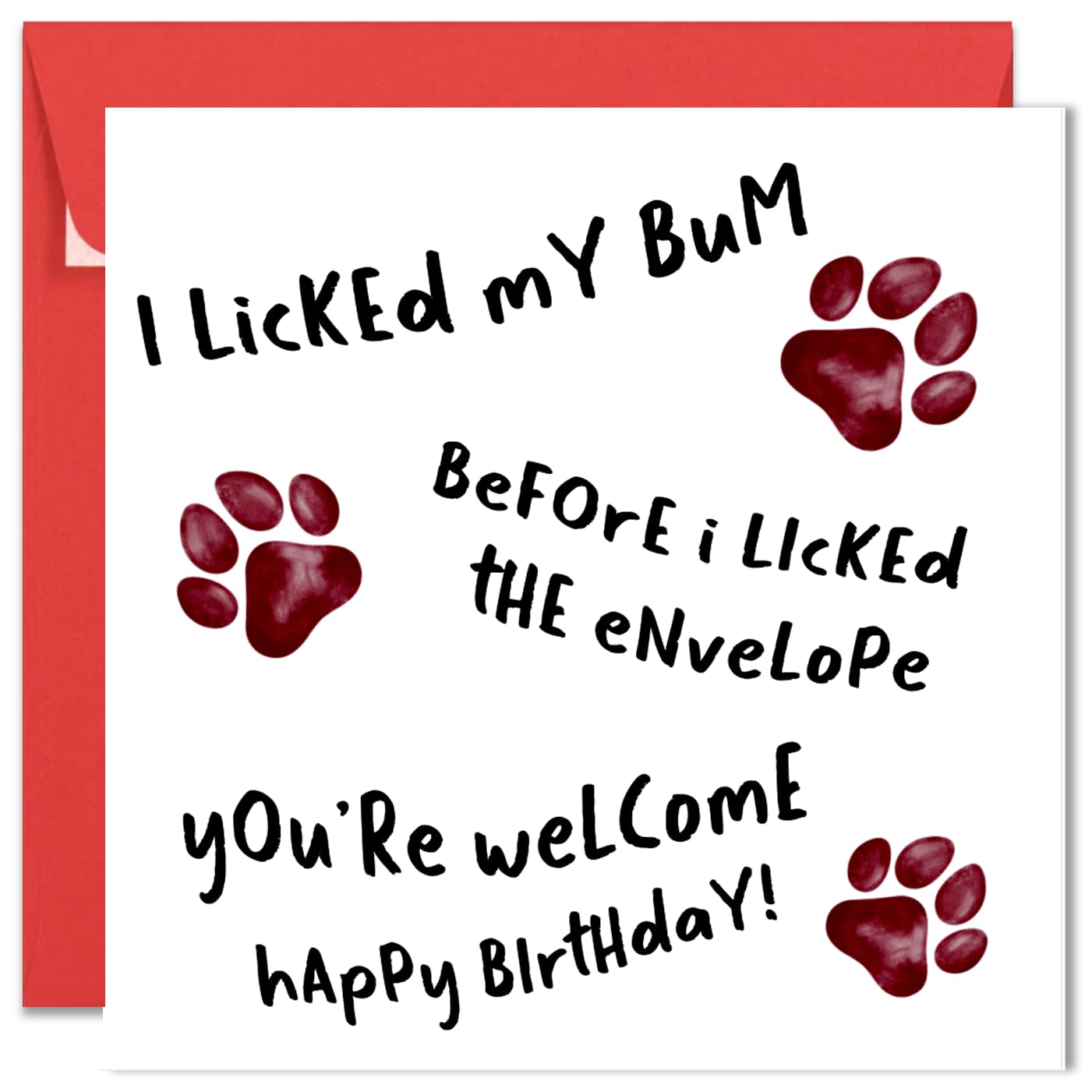 Printperfect - Funny Birthday Card From The Dog Amusing Birthday Card For Dog Ow