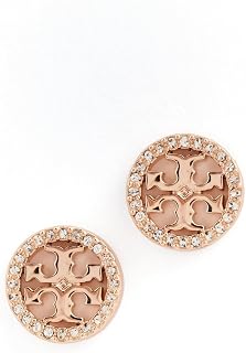 Tory Burch Women's Icon Pave Circle Stud Earrings