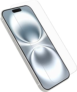 Protecteur d'écran OtterBox Glass pour iPhone 16, Verre trempé, protection contre les rayures, protection contre les chutes pour une protection contre les éclats, Livré Sans Emballage
