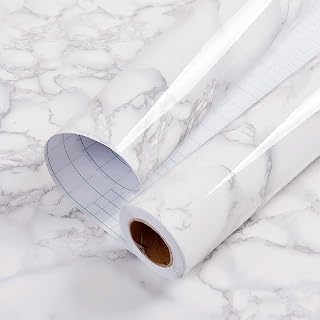 Hode White Marble Sticky Back Plastic Vinyl Wrap Self Adhesive Wallpaper