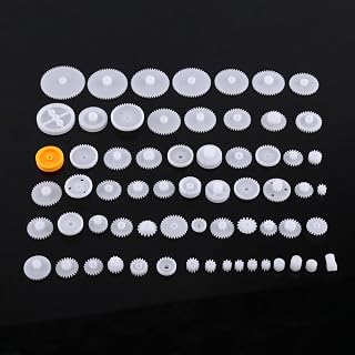 64 Kinds Plastic Gear Set, Electric Motor Gear Kit, Robot Motor Vehicle Toy DIY Parts Gear Set