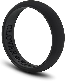 Cloverring Silicone Wedding Ring & Gift Pouch - Fitness or Workplace Safety Band