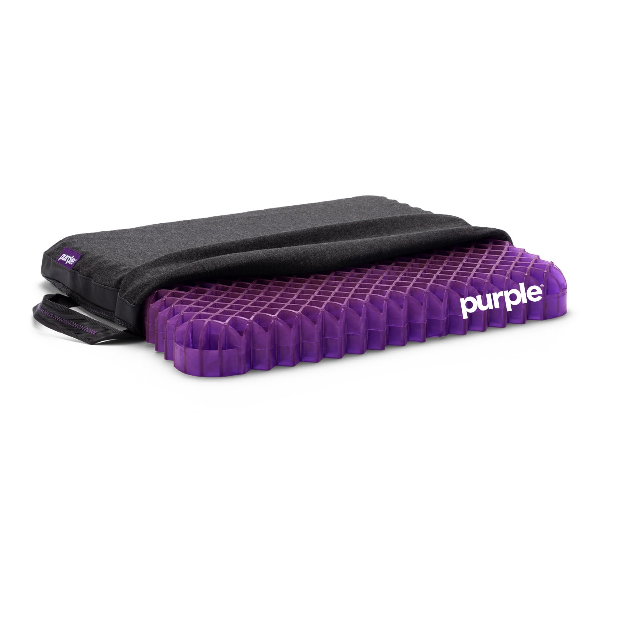 Purple Royal Seat Cushion, Portable 2 Inch Gel Seat Cushion, GelFlex Grid | Hand