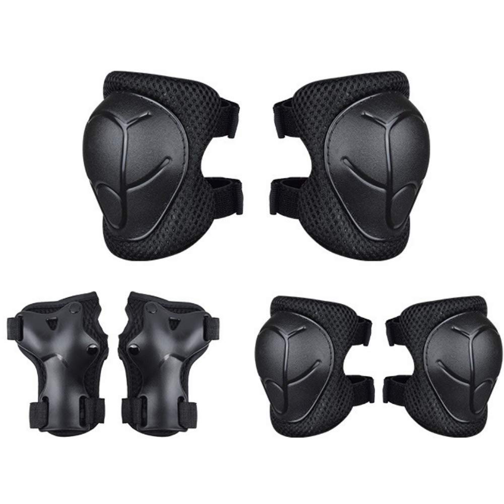 Kids Sports Protective Gear Set,6 PCS Wrist Guard Knee Elbow Pads for Children P