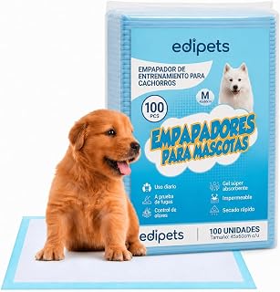 Edipets, Dog Pads, 45 x 60 cm, (White – 100 Units), Disposable Pet Mats, Training and Training Wipes, Absorbent, Leak Proof