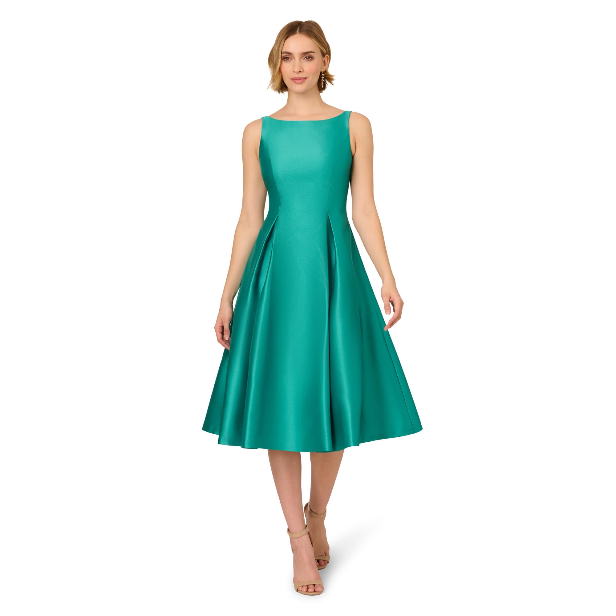 Adrianna Papell Robe Longue sans Manches pour Femme