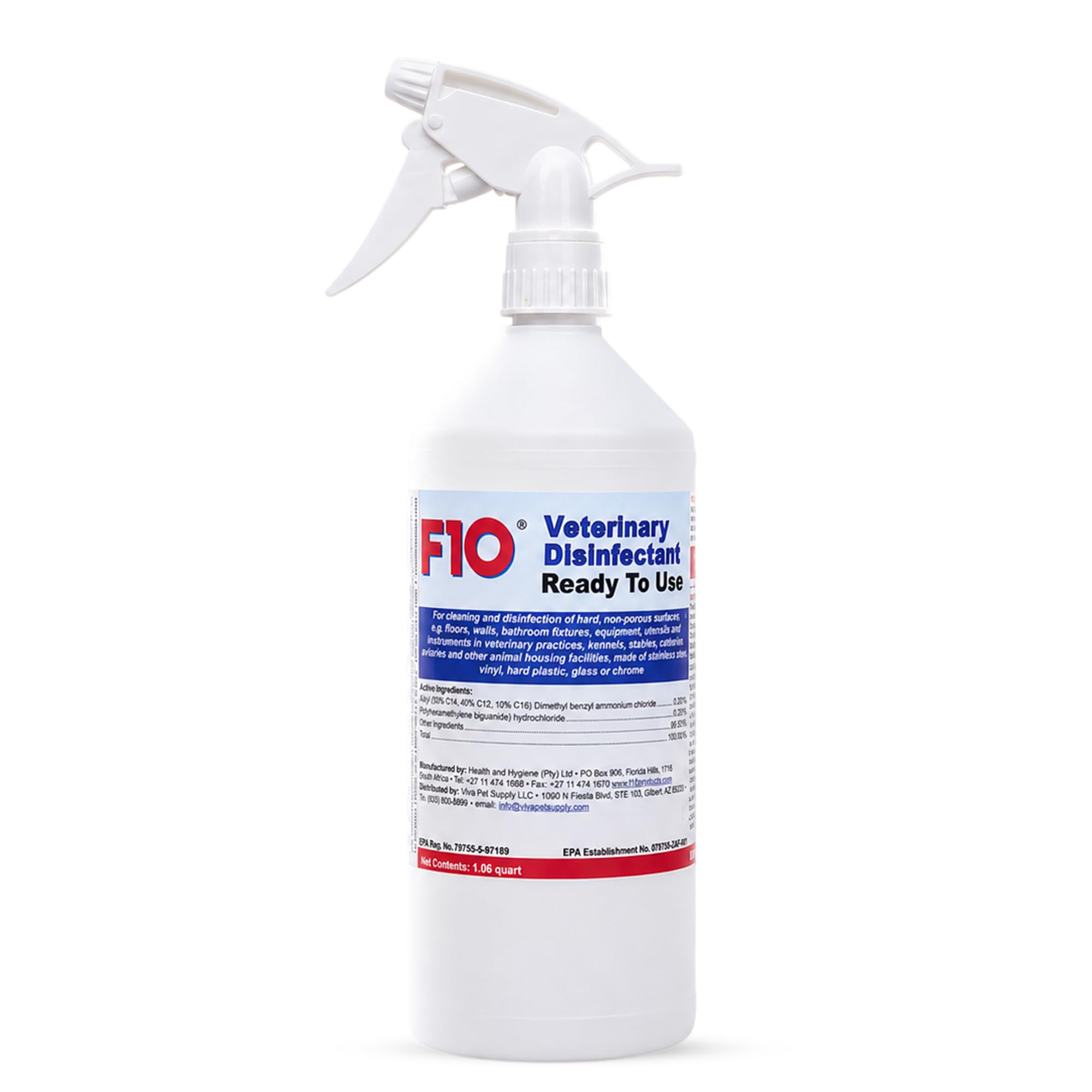 F10 Ready To Use Veterinary Disinfectant Spray - 1 Liter | Non Corrosive, Odorle
