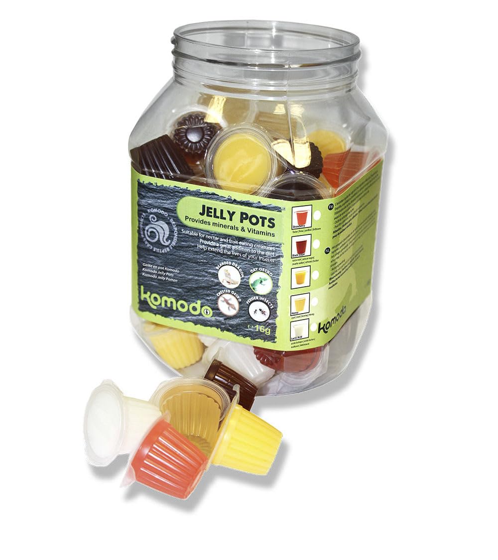 Komodo Jelly Pots Mixed Flavours Refill Pack for Crickets, Beetles | Mixed-flavo