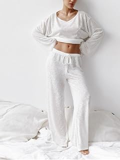 Pigiama da donna a maniche lunghe con bottoni e pantaloni a gamba larga con design stampato, set coordinato da notte
