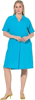 Ulla Popken Basic Shirt, Button Placket, Regular, Long Sleeve 700603