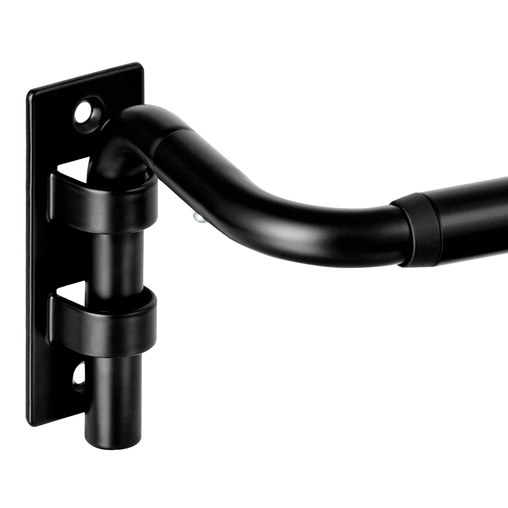 upsimples Blackout Curtain Rods, For 48 to 84 inch, Matte Black, 5/8" Dia | Wrap