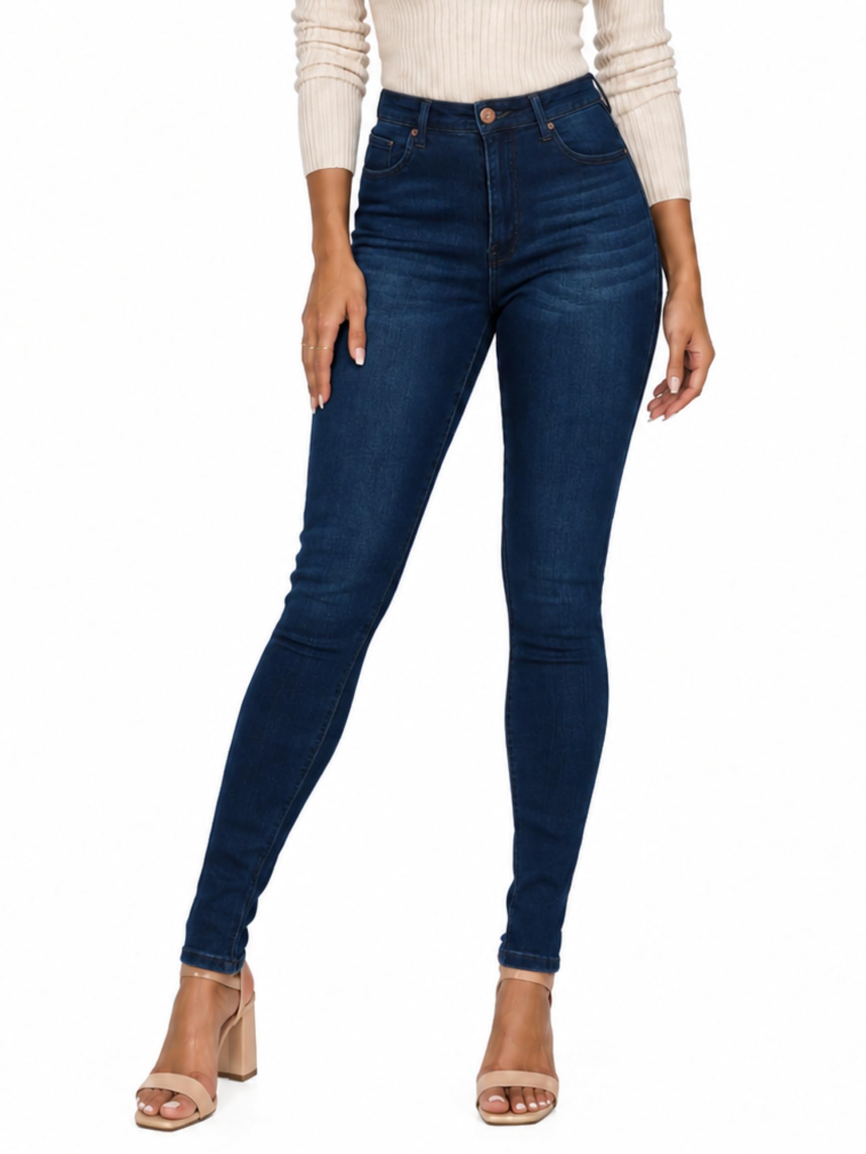 LOVER BRAND FASHION Women's High Waisted Ripped Skinny Jeans Stretchy Distressed