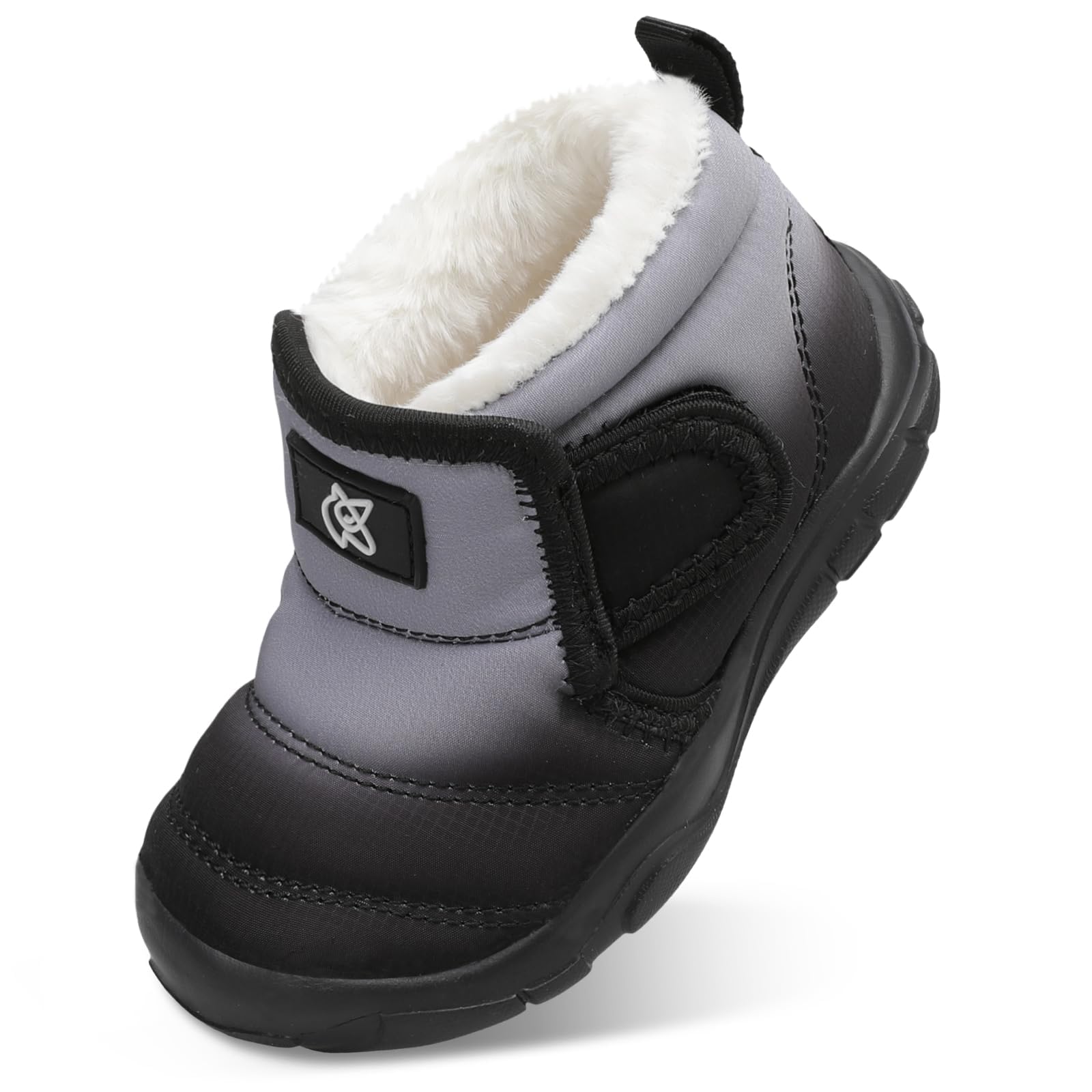 JIASUQI Baby Boys Girls Winter Warm Fluffy Snow Boots with Faux Fur Lining