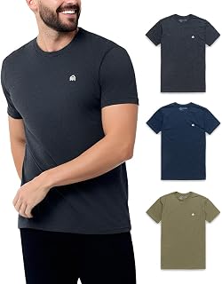 Mens T Shirts Soft Cotton Crew Neck Athletic Fit Casual Tees S-4XL