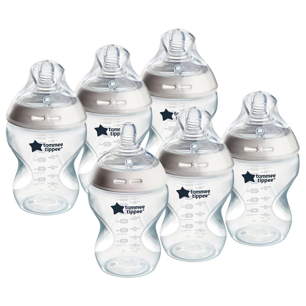 Tommee Tippee Natural Start Baby Bottle Breast-Like Teat 0m+ 260ml | Pack of 6, 