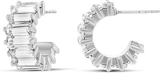 Amazon Essentials Baguette Stone C Hoop