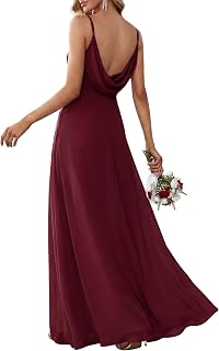 Ever-Pretty Bridesmaid Dresses V-neck Sleeveless Chiffon Maxi Flared Dress ES80026