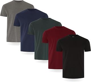 FM London Pack of 3/5 Men's T-Shirts with High Percent Cotton