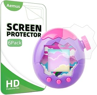 Aemus Screen Protector Compatible for Tamagotchi Paradise (6 Pack) | Full Coverage PET Clear Film
