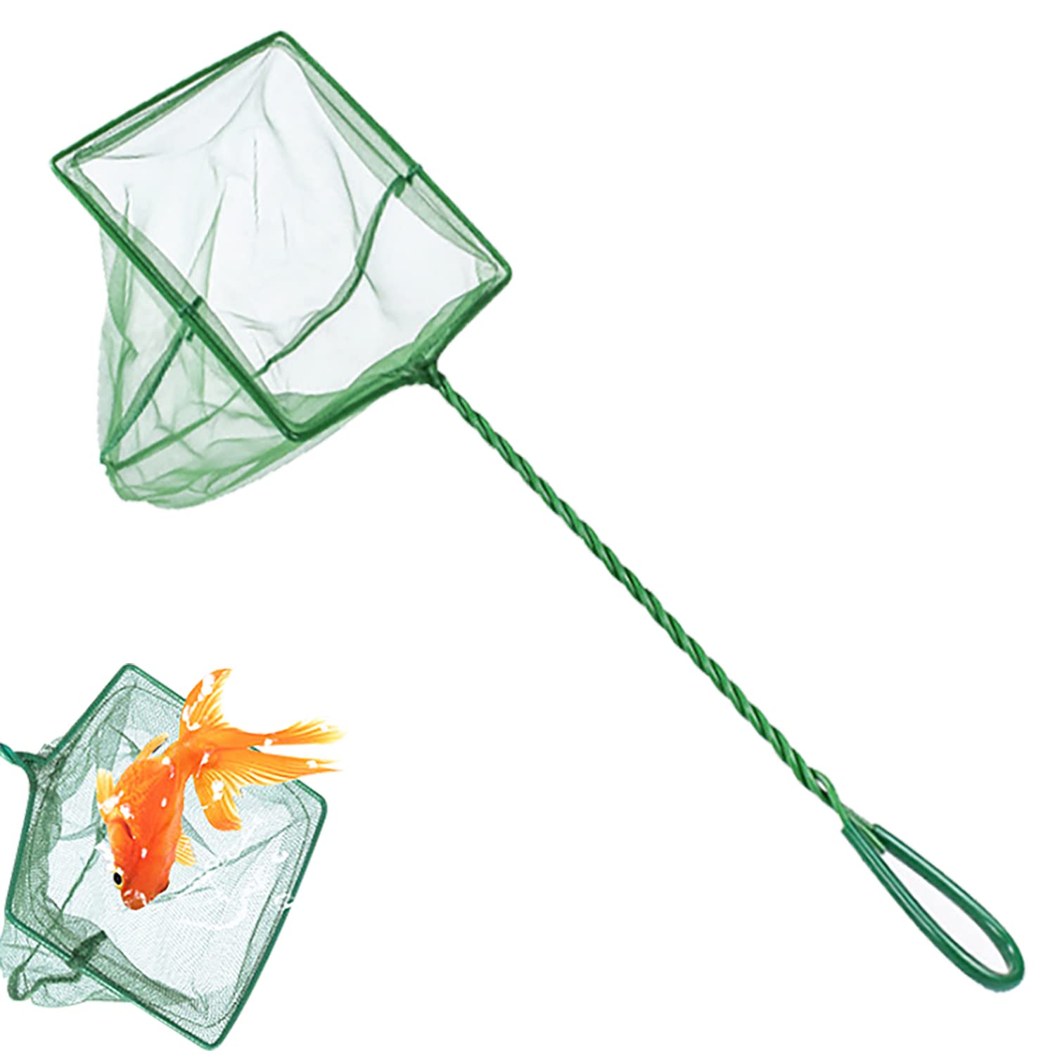 Aquarium Fishing Net,25cm Handle Fish Tank Quick Catch Mesh for Catching Small F