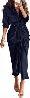 BTFBM Button Dwon Fall Dresses for Women 2026