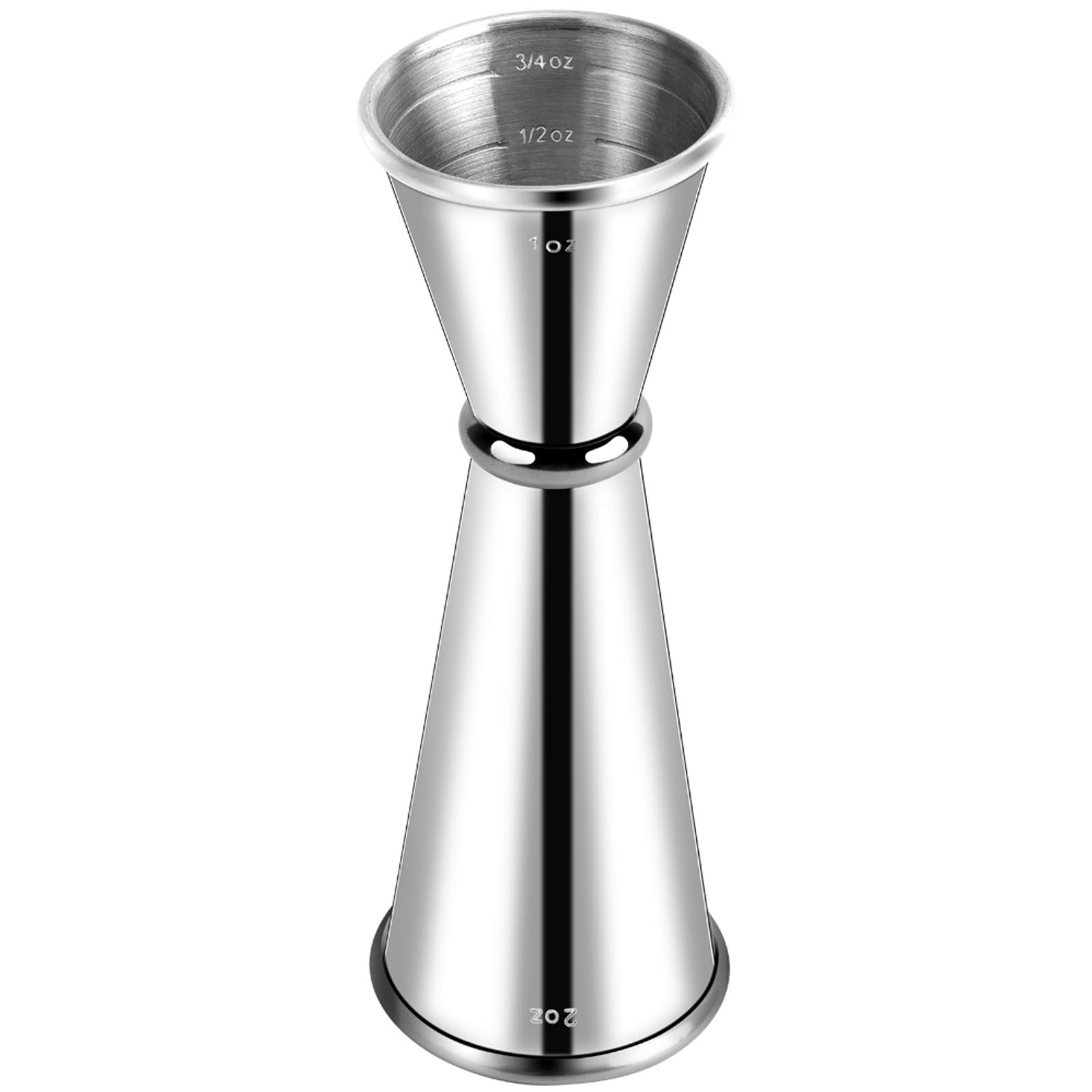 Briout Double Cocktail Jigger for Bartending, 2 OZ & 1 OZ, Rolled Edge | Premium