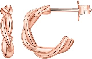 PAVOI 14K Gold Plated Chunky Huggie Earrings for Women, Small Hoop Earrings