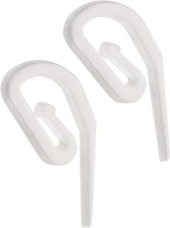 White Plastic Curtain Hooks for Pencil Pleat, Track & Window - 50 Pack | Shower, header tape fixings, heavy duty, rail, poles, rings, gliders, door, net, voile, blackout, valance