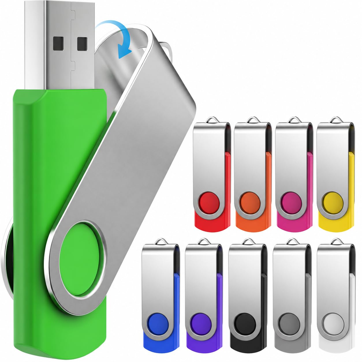 Pendrive 32GB 10 Pieces USB Flash Drives – Portable USB 2.0 Flash Drives 32 GB M