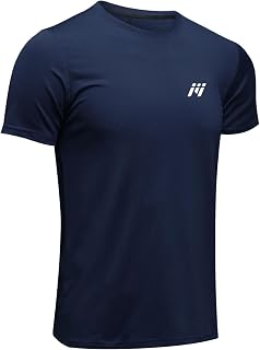 MEETWEE Sports Shirt Men's Running Shirt Short Sleeve Mesh Functional Shirt Breathable Quick-Drying Sports Gym Shirt Training Shirt for Men Summer