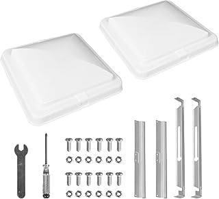 Jack Boss RV Roof Vent Cover, 14 Inch Camper Vent Cover Replacement | 2 Pack Set Replacement Vent Lid for Inside RV Trailer Camper Motorhome, White